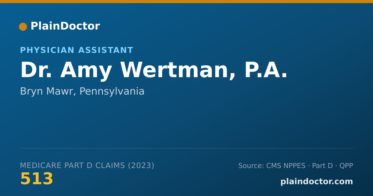 Shareable card for Amy Wertman, P.A. - Physician Assistant, Bryn Mawr, PA