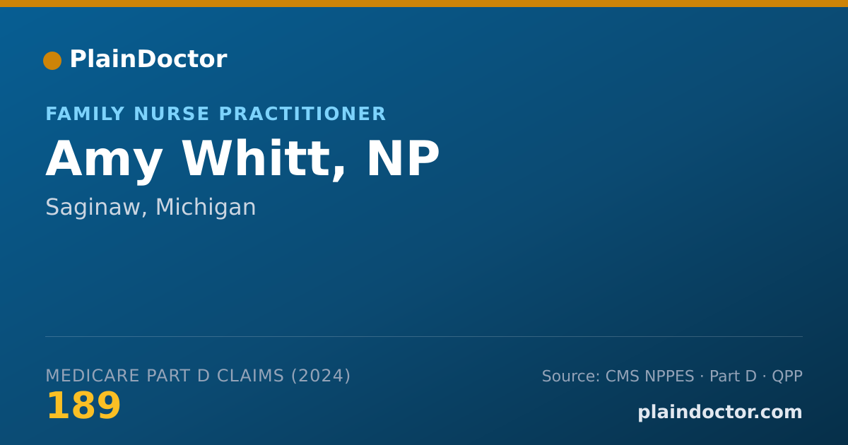 Shareable card for Amy Whitt, NP - Family Nurse Practitioner, Saginaw, MI