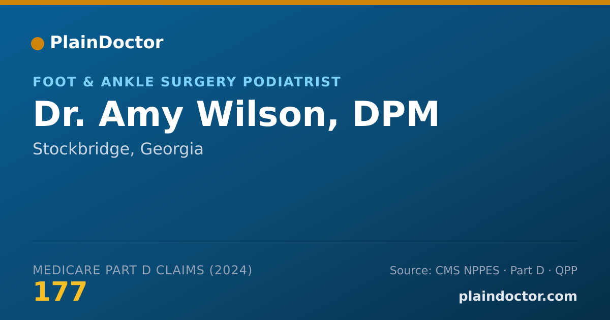 Shareable card for Amy Wilson, DPM - Foot & Ankle Surgery Podiatrist, Stockbridge, GA
