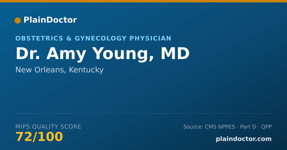 Shareable card for Amy Young, MD - Obstetrics & Gynecology Physician, New Orleans, KY