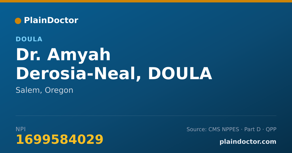 Shareable card for Amyah Derosia-Neal, DOULA - Doula, Salem, OR