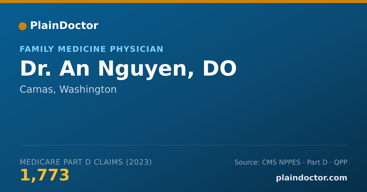 Shareable card for An Nguyen, DO - Family Medicine Physician, Camas, WA