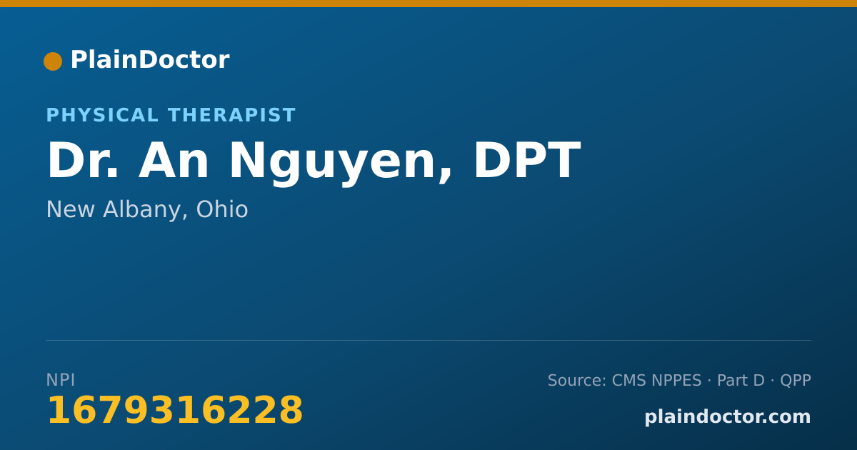Shareable card for An Nguyen, DPT - Physical Therapist, New Albany, OH