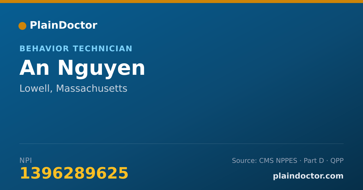 Shareable card for An Nguyen - Behavior Technician, Lowell, MA