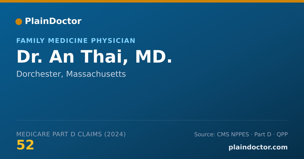 Shareable card for An Thai, MD. - Family Medicine Physician, Dorchester, MA