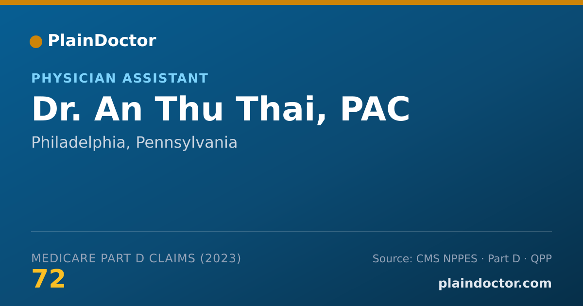 Shareable card for An Thu Thai, PAC - Physician Assistant, Philadelphia, PA