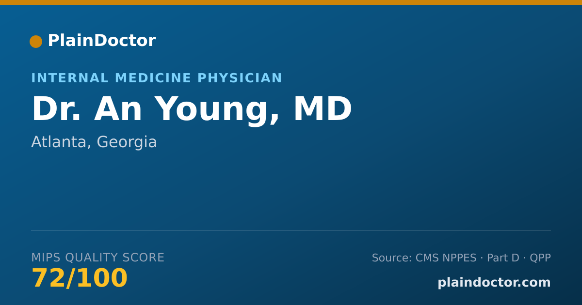 Shareable card for An Young, MD - Internal Medicine Physician, Atlanta, GA