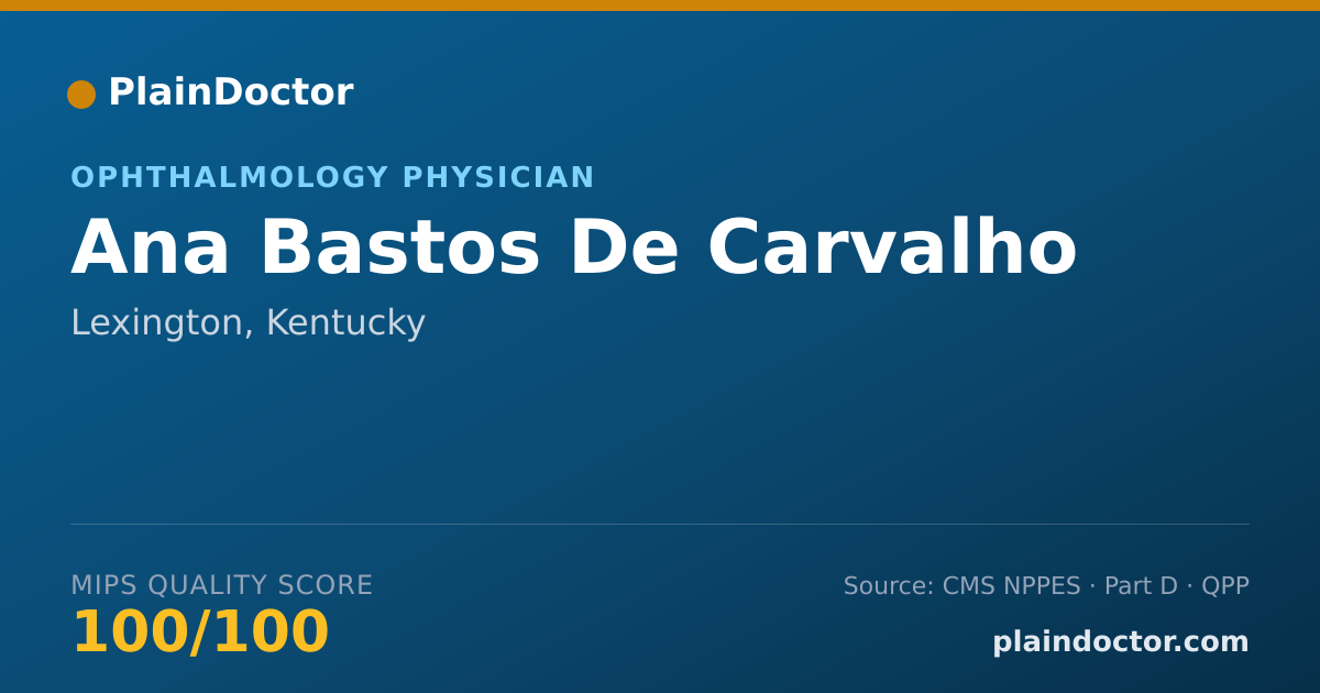 Shareable card for Ana Bastos De Carvalho - Ophthalmology Physician, Lexington, KY