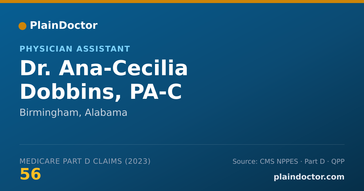 Shareable card for Ana-Cecilia Dobbins, PA-C - Physician Assistant, Birmingham, AL