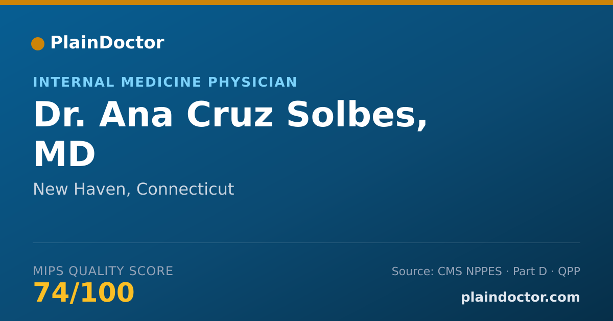 Shareable card for Ana Cruz Solbes, MD - Internal Medicine Physician, New Haven, CT