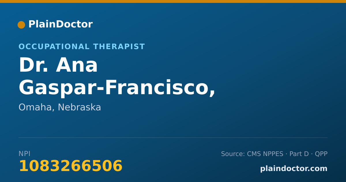 Shareable card for Ana Gaspar-Francisco, OTR/L - Occupational Therapist, Omaha, NE