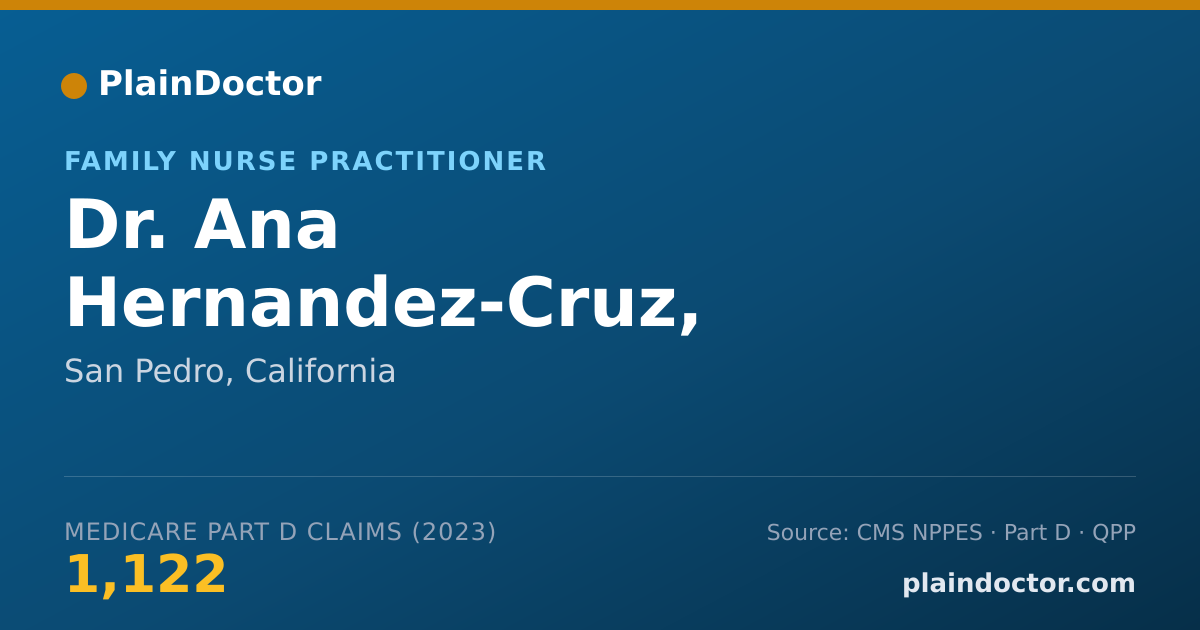 Shareable card for Ana Hernandez-Cruz, FNP-BC, FNP-C - Family Nurse Practitioner, San Pedro, CA