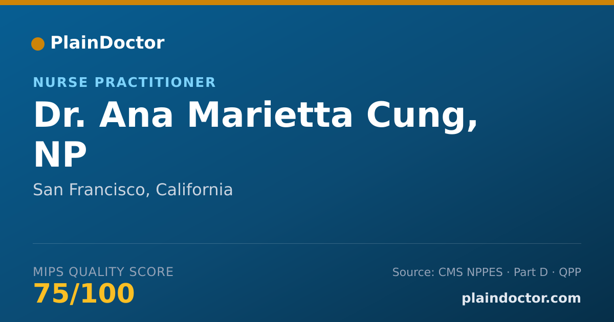 Shareable card for Ana Marietta Cung, NP - Nurse Practitioner, San Francisco, CA