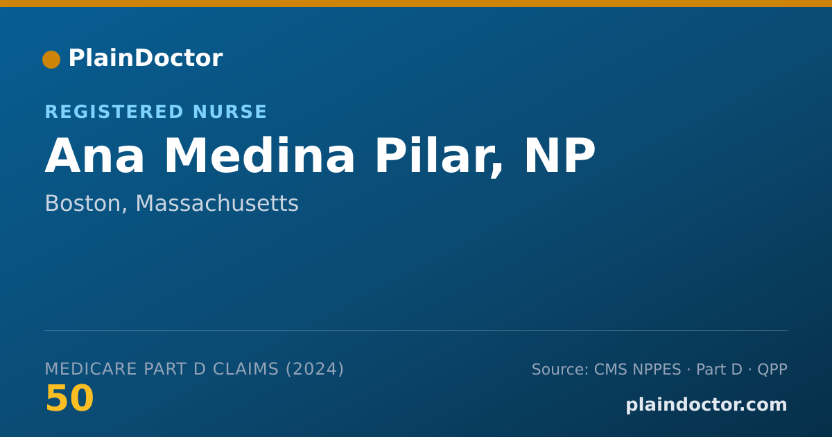 Shareable card for Ana Medina Pilar, NP - Registered Nurse, Boston, MA