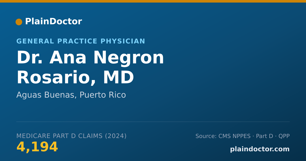 Shareable card for Ana Negron Rosario, MD - General Practice Physician, Aguas Buenas, PR