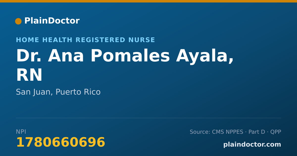 Shareable card for Ana Pomales Ayala, RN - Home Health Registered Nurse, San Juan, PR