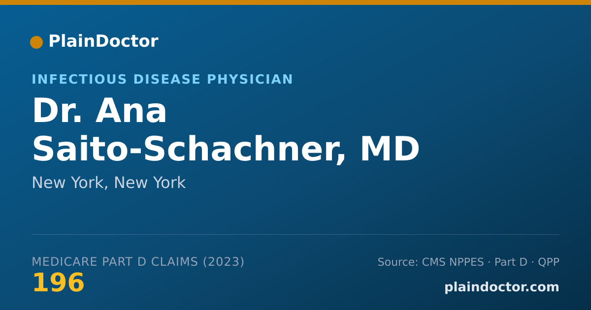Shareable card for Ana Saito-Schachner, MD - Infectious Disease Physician, New York, NY
