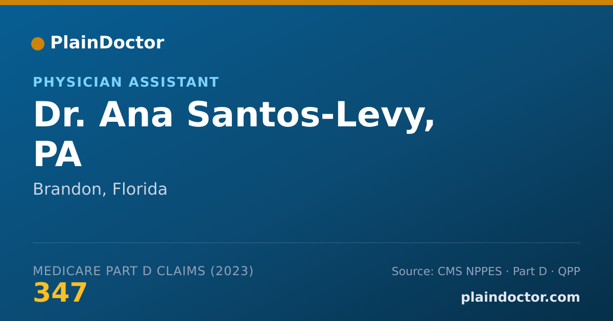 Shareable card for Ana Santos-Levy, PA - Physician Assistant, Brandon, FL