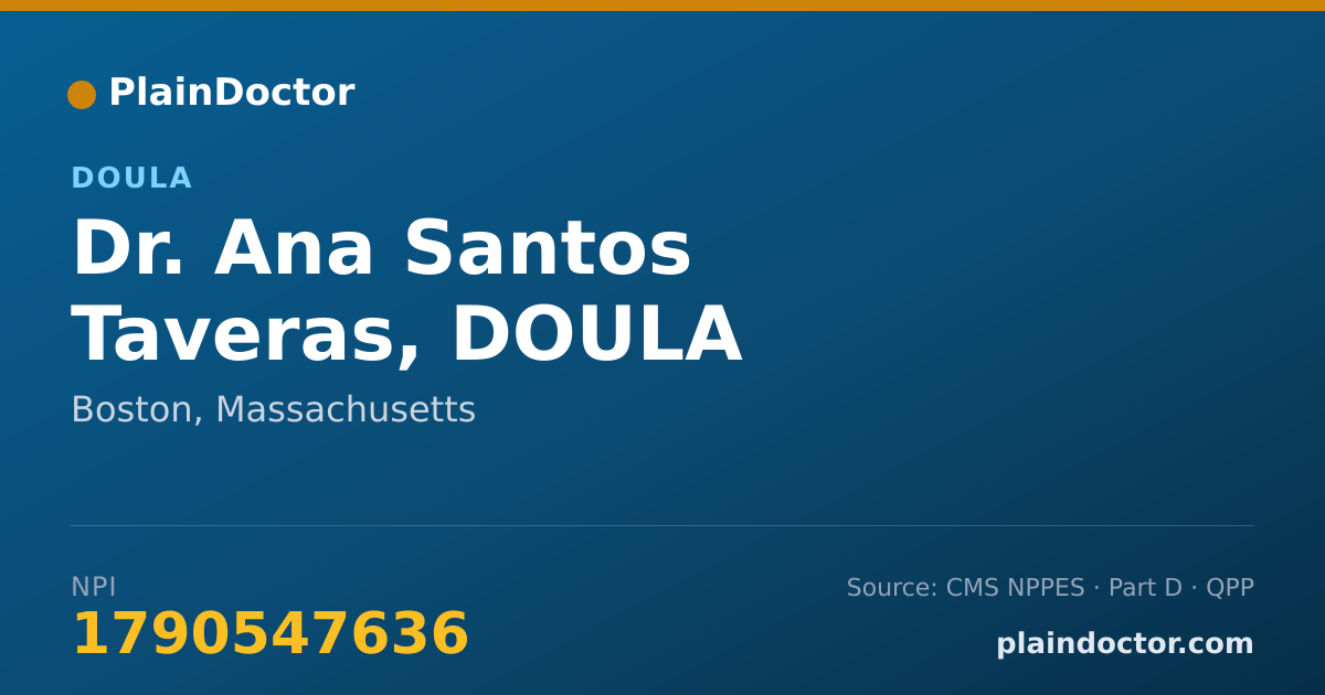 Shareable card for Ana Santos Taveras, DOULA - Doula, Boston, MA