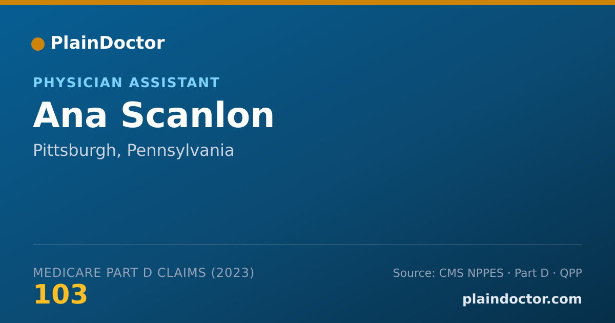 Shareable card for Ana Scanlon - Physician Assistant, Pittsburgh, PA