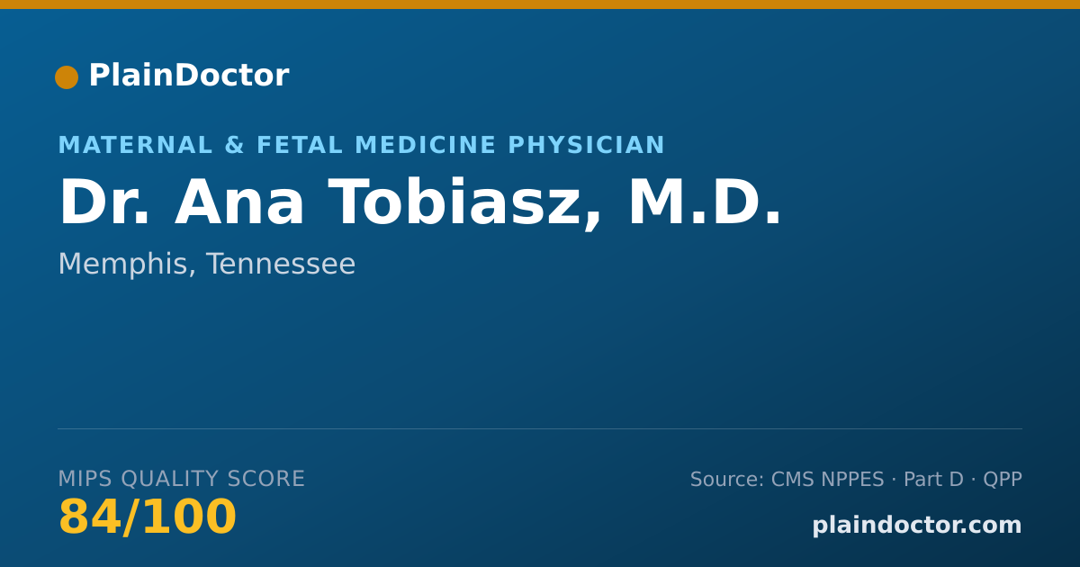 Shareable card for Ana Tobiasz, M.D. - Maternal & Fetal Medicine Physician, Memphis, TN