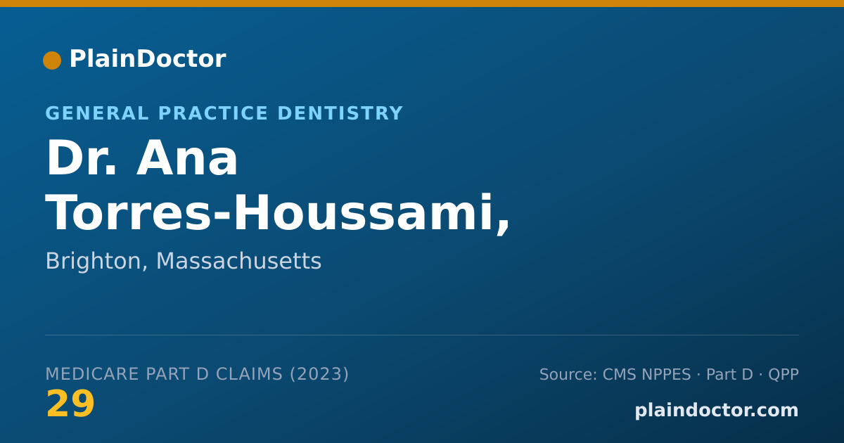 Shareable card for Ana Torres-Houssami, D.M.D. - General Practice Dentistry, Brighton, MA