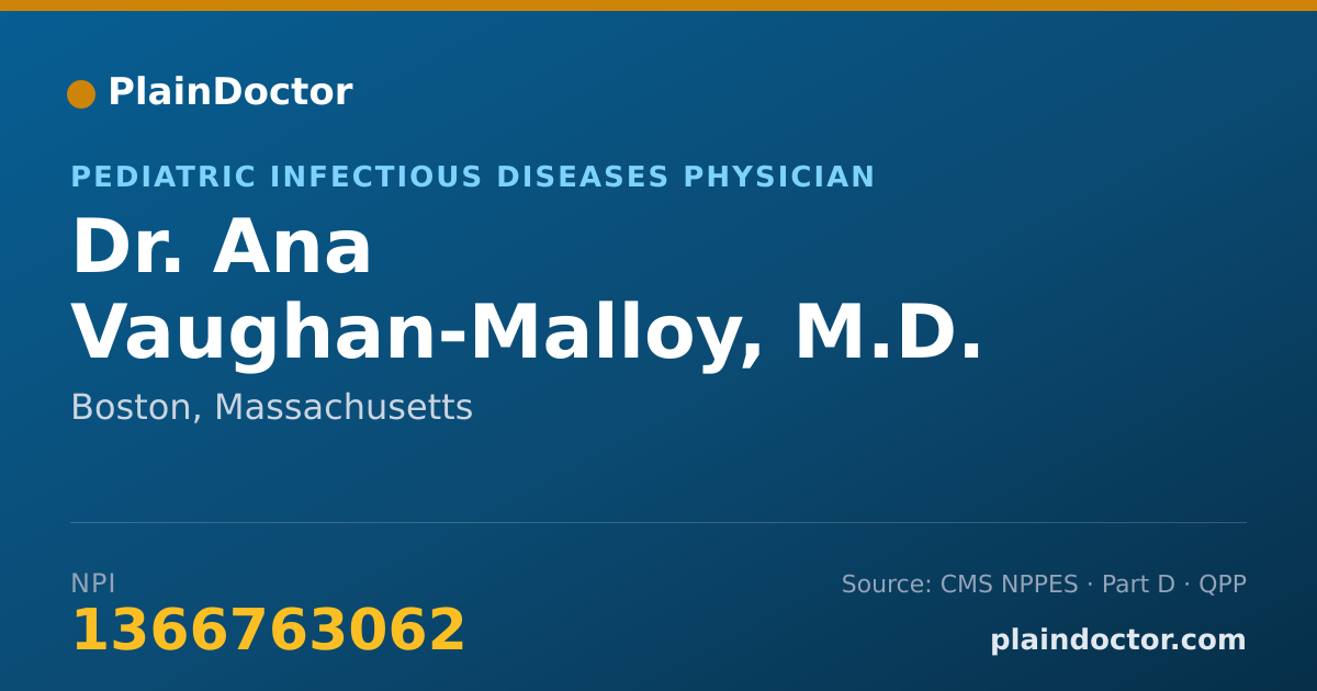 Shareable card for Ana Vaughan-Malloy, M.D. - Pediatric Infectious Diseases Physician, Boston, MA