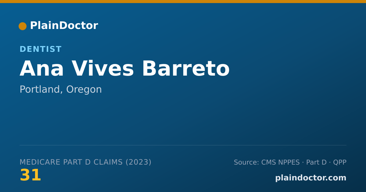 Shareable card for Ana Vives Barreto - Dentist, Portland, OR