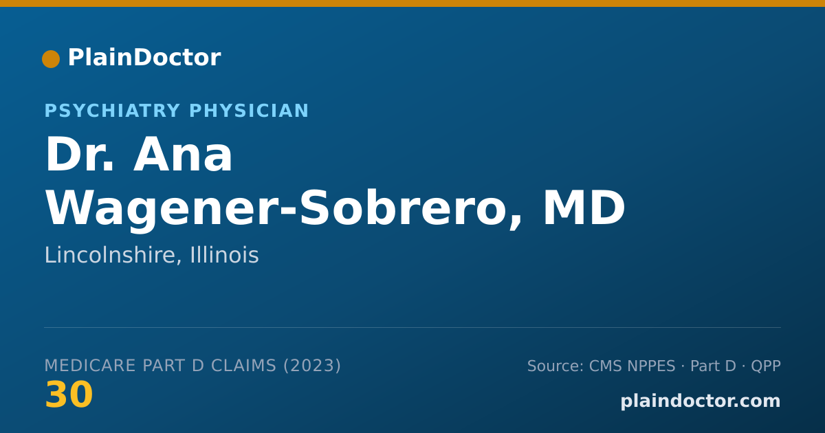 Shareable card for Ana Wagener-Sobrero, MD - Psychiatry Physician, Lincolnshire, IL