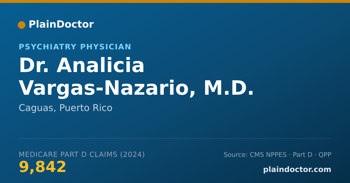 Shareable card for Analicia Vargas-Nazario, M.D. - Psychiatry Physician, Caguas, PR