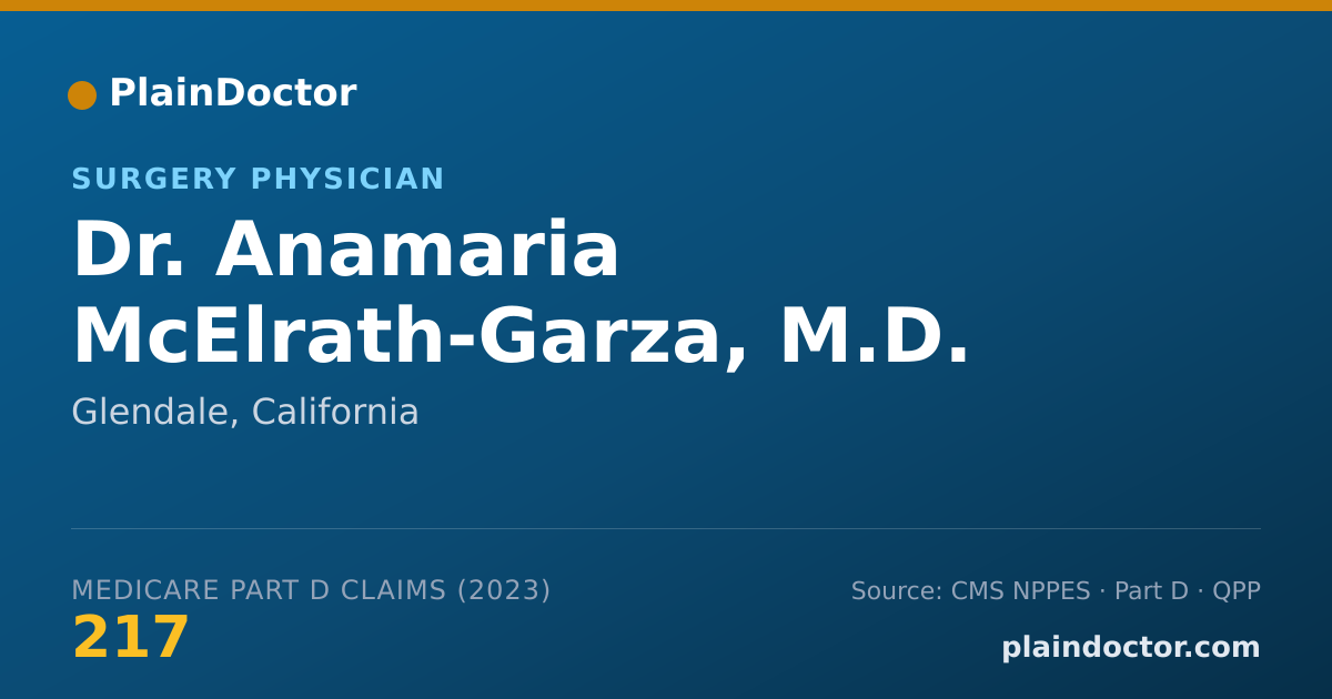 Shareable card for Anamaria McElrath-Garza, M.D. - Surgery Physician, Glendale, CA