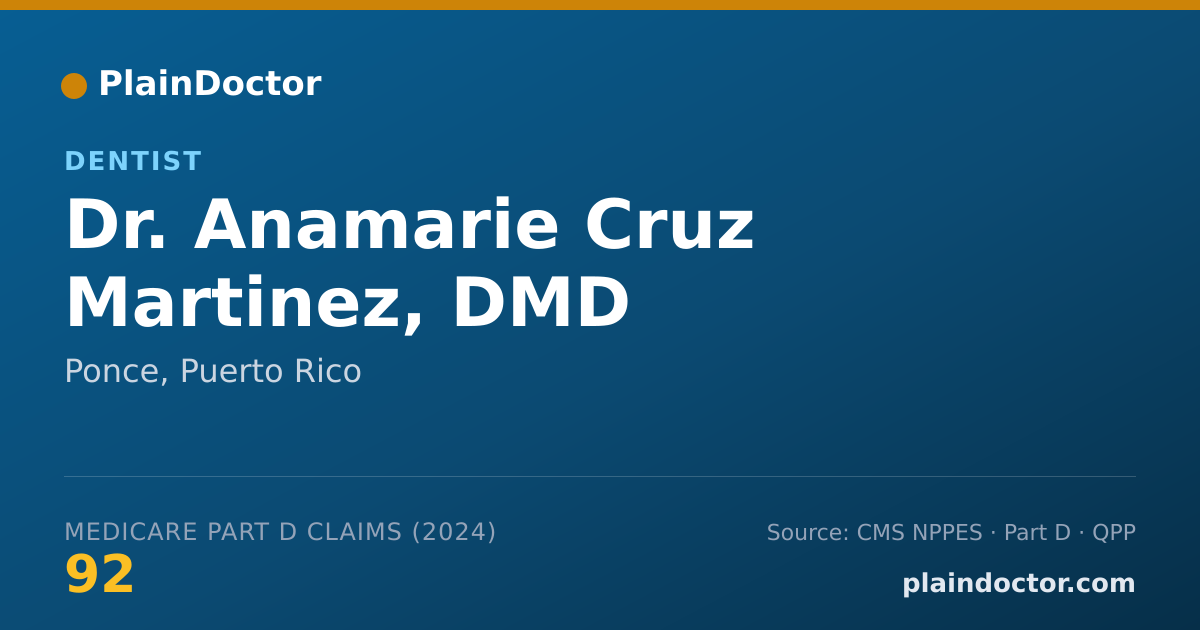 Shareable card for Anamarie Cruz Martinez, DMD - Dentist, Ponce, PR