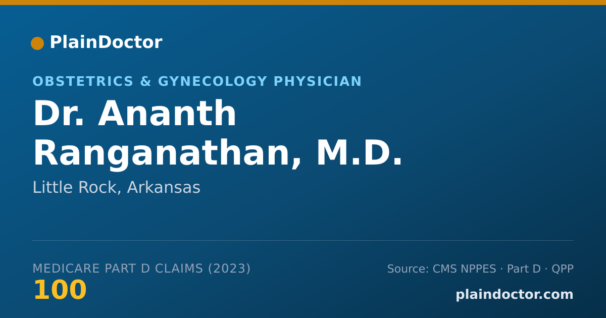 Shareable card for Ananth Ranganathan, M.D. - Obstetrics & Gynecology Physician, Little Rock, AR