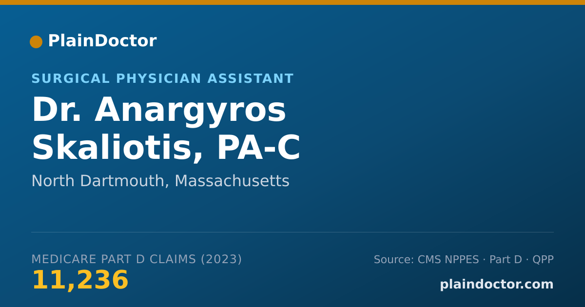 Shareable card for Anargyros Skaliotis, PA-C - Surgical Physician Assistant, North Dartmouth, MA