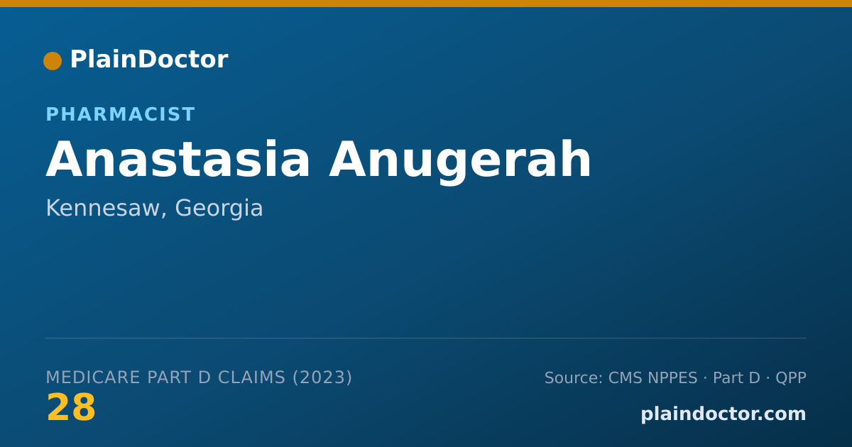 Shareable card for Anastasia Anugerah - Pharmacist, Kennesaw, GA