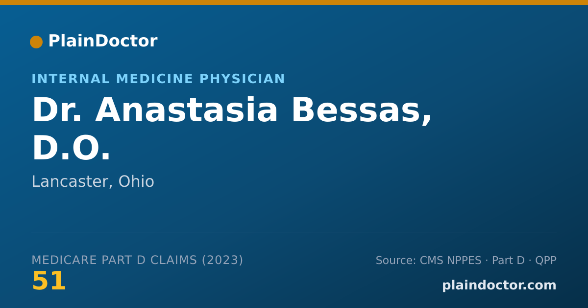 Shareable card for Anastasia Bessas, D.O. - Internal Medicine Physician, Lancaster, OH