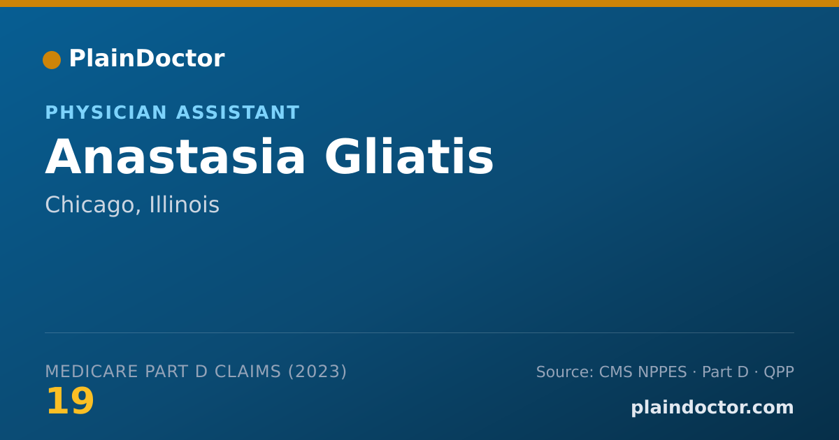 Shareable card for Anastasia Gliatis - Physician Assistant, Chicago, IL