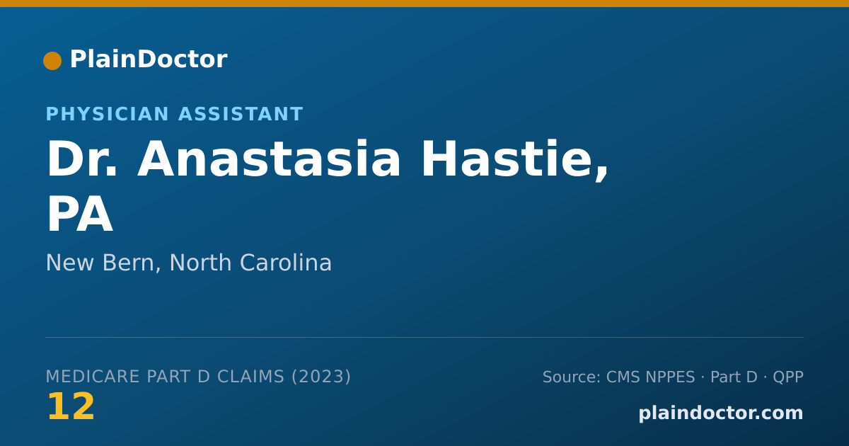 Shareable card for Anastasia Hastie, PA - Physician Assistant, New Bern, NC