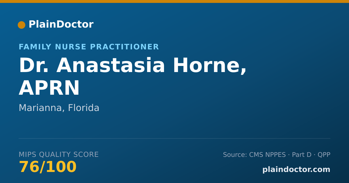 Shareable card for Anastasia Horne, APRN - Family Nurse Practitioner, Marianna, FL