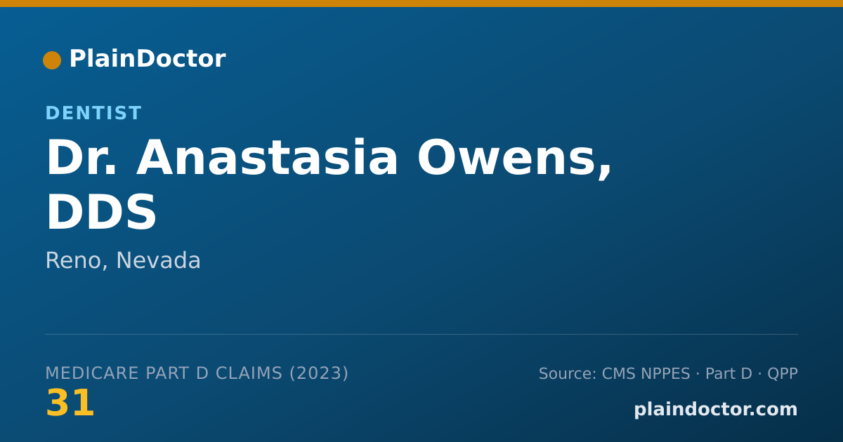 Shareable card for Anastasia Owens, DDS - Dentist, Reno, NV