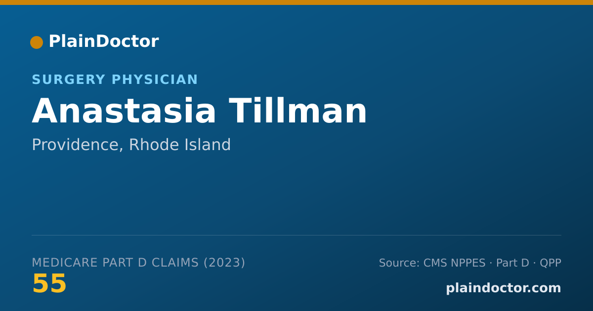Shareable card for Anastasia Tillman - Surgery Physician, Providence, RI
