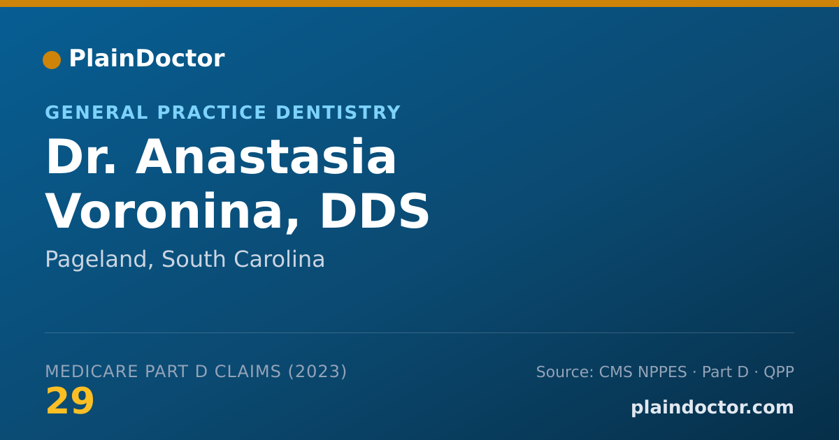 Shareable card for Anastasia Voronina, DDS - General Practice Dentistry, Pageland, SC