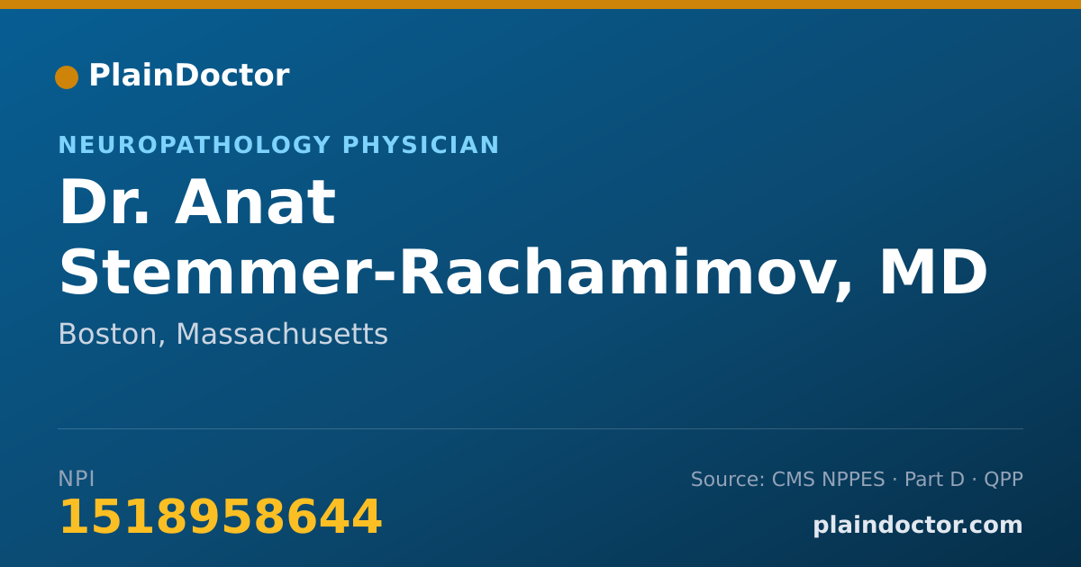 Shareable card for Anat Stemmer-Rachamimov, MD - Neuropathology Physician, Boston, MA