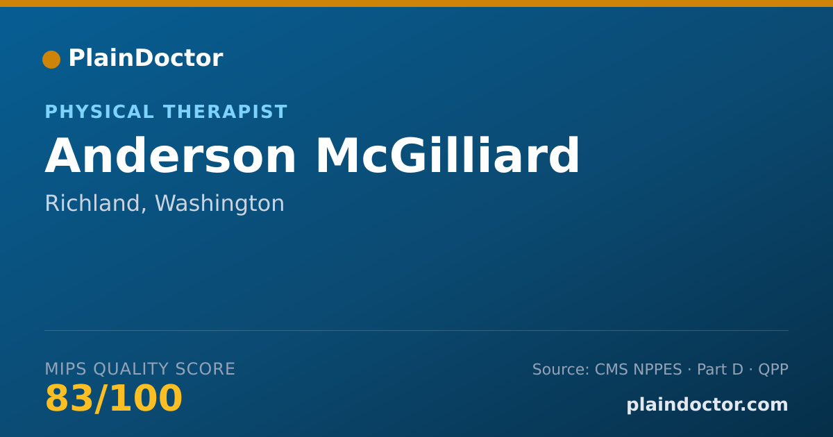 Shareable card for Anderson McGilliard - Physical Therapist, Richland, WA