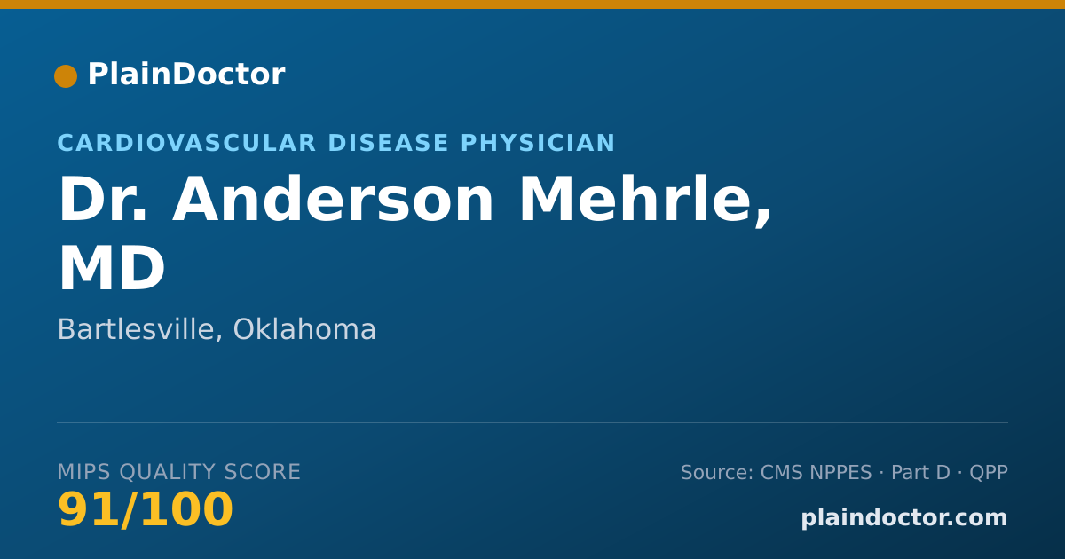 Shareable card for Anderson Mehrle, MD - Cardiovascular Disease Physician, Bartlesville, OK