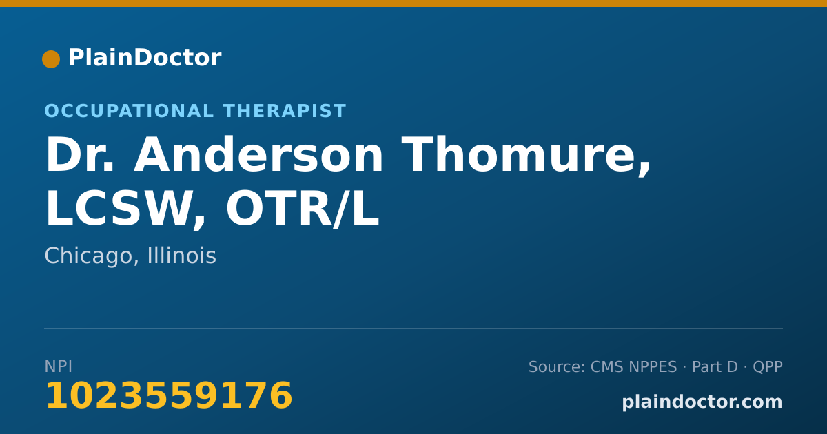 Shareable card for Anderson Thomure, LCSW, OTR/L - Occupational Therapist, Chicago, IL