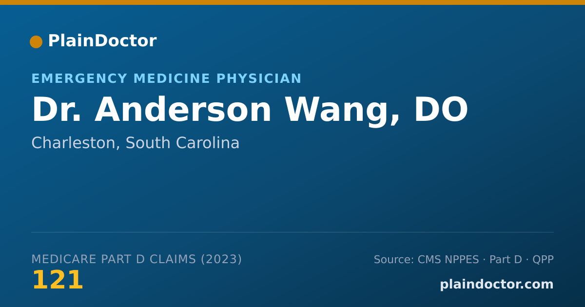 Shareable card for Anderson Wang, DO - Emergency Medicine Physician, Charleston, SC