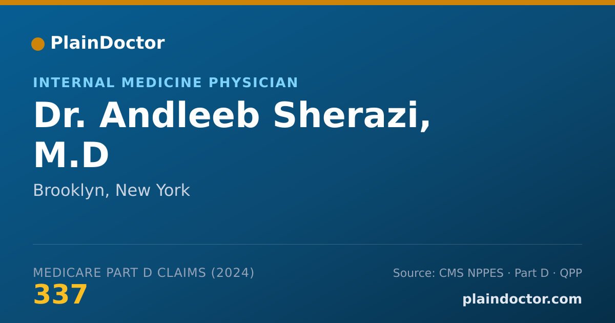 Shareable card for Andleeb Sherazi, M.D - Internal Medicine Physician, Brooklyn, NY