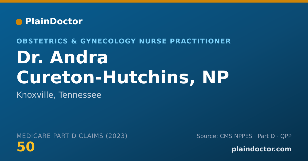 Shareable card for Andra Cureton-Hutchins, NP - Obstetrics & Gynecology Nurse Practitioner, Knoxville, TN
