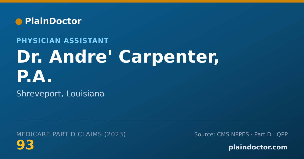 Shareable card for Andre' Carpenter, P.A. - Physician Assistant, Shreveport, LA